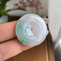 糯冰种飘花平安扣吊坠（yc303028）