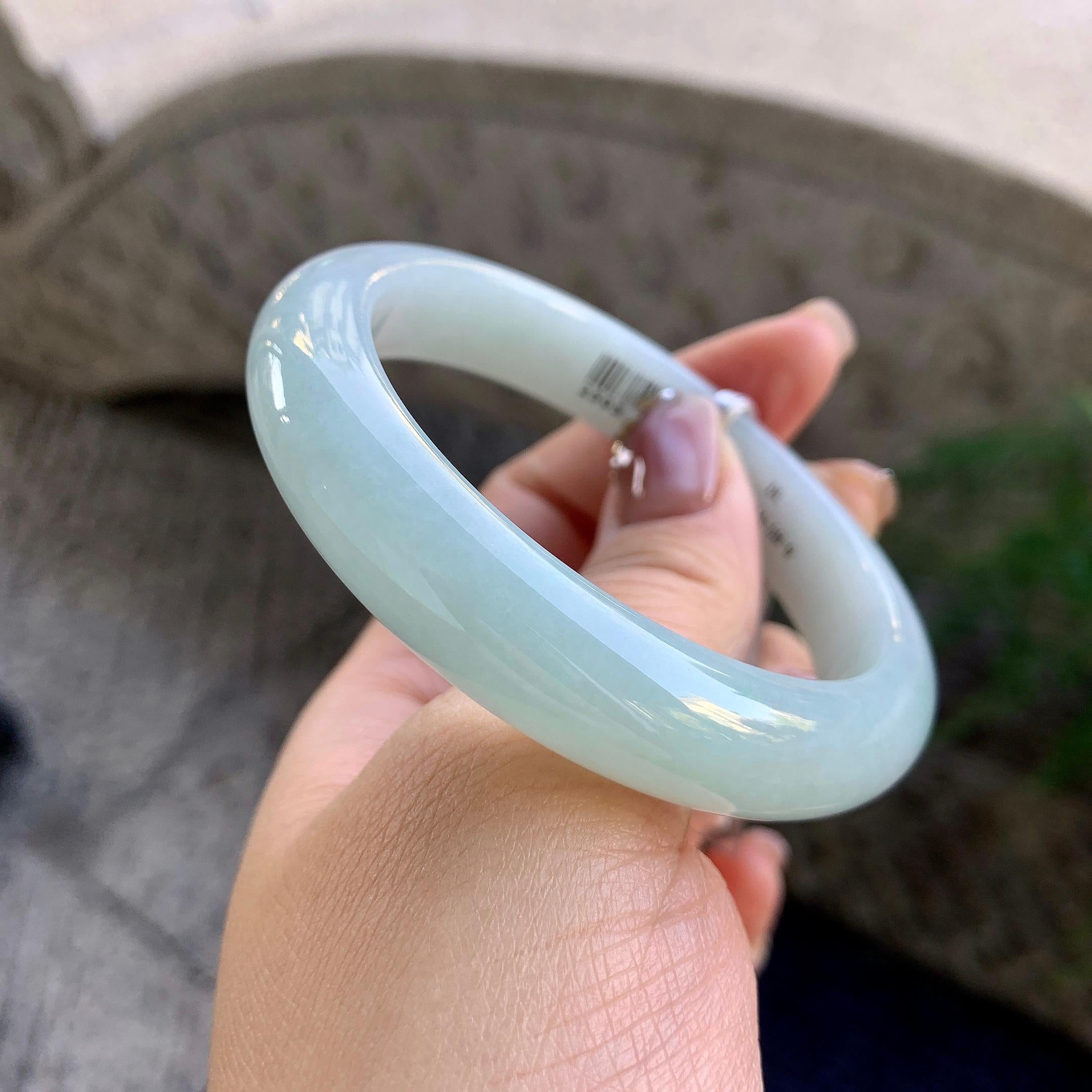 细糯种淡晴底平安镯（56mm）（yc275329）