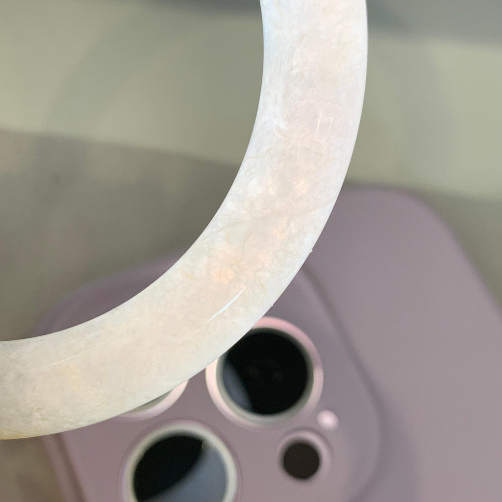 细糯种飘绿圆条手镯（54.5mm）（yc175909）
