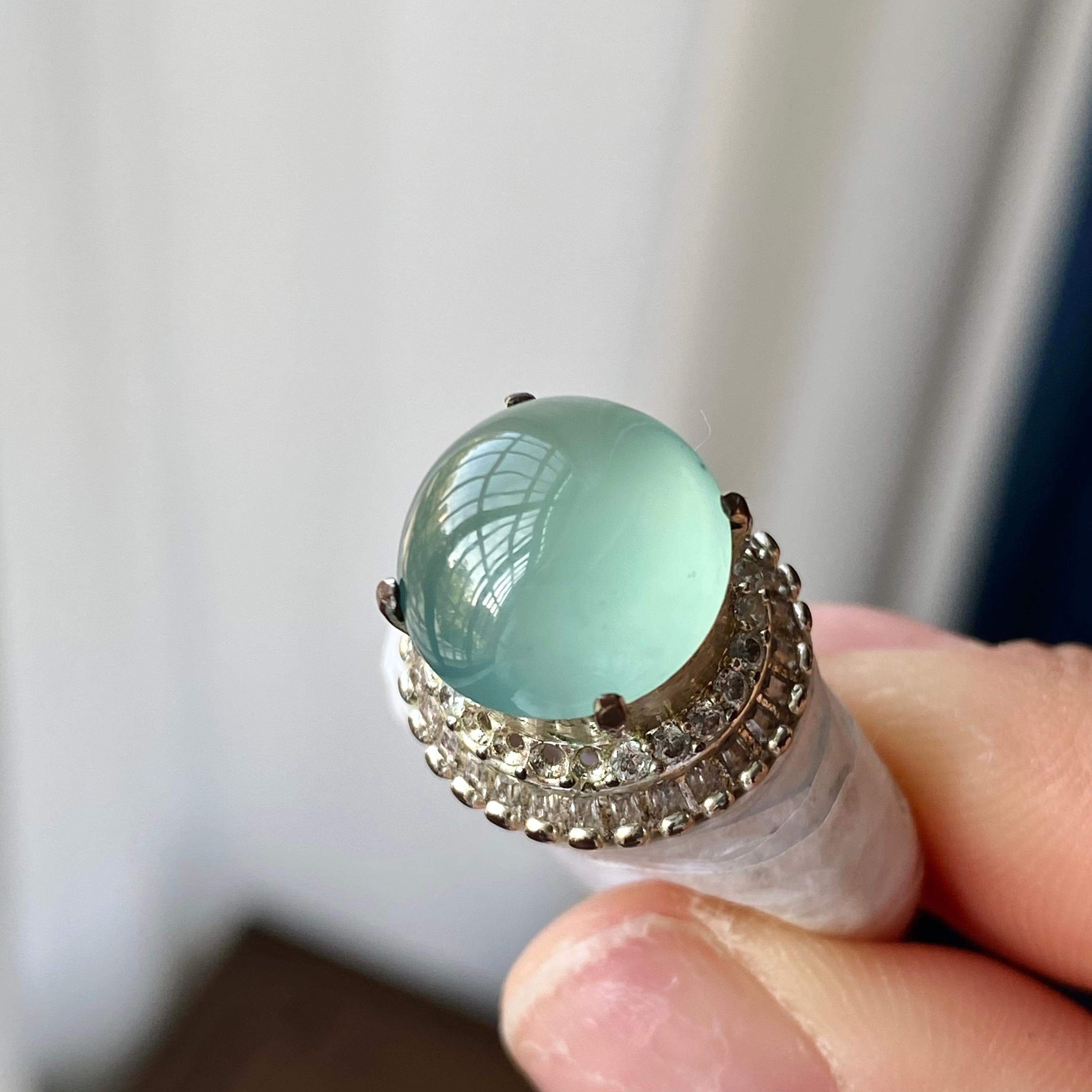 冰种晴底蛋面裸石（yc303873）