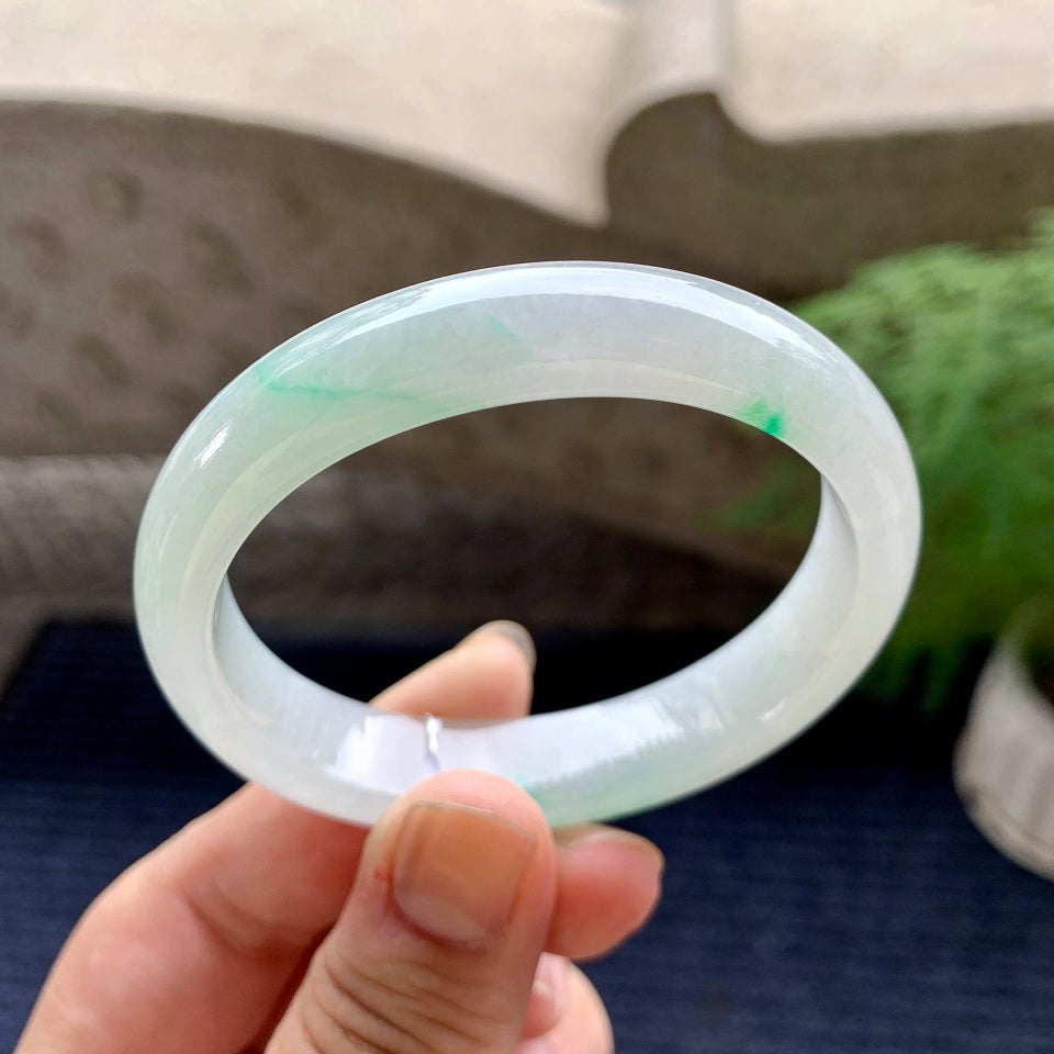 细糯种飘绿贵妃手镯（54.5mm）（yc116158）