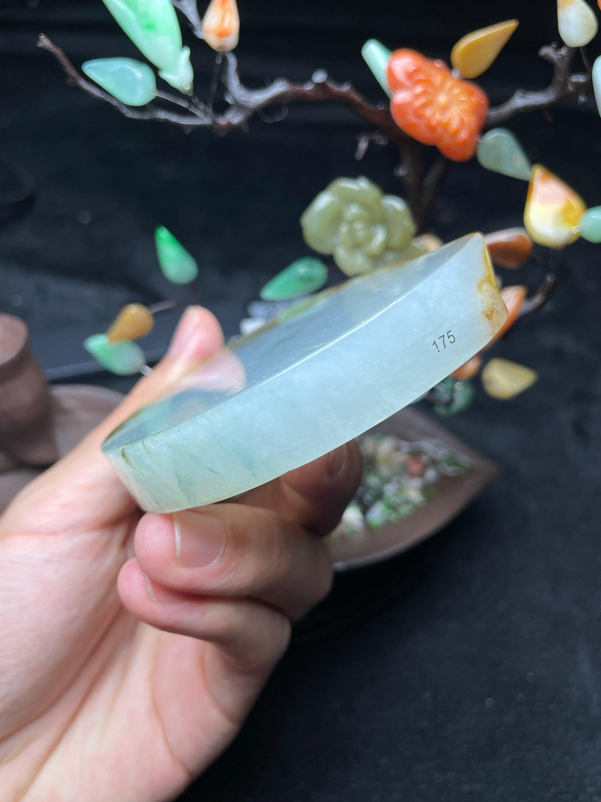 黄翡飘花牌子料（yc709566）