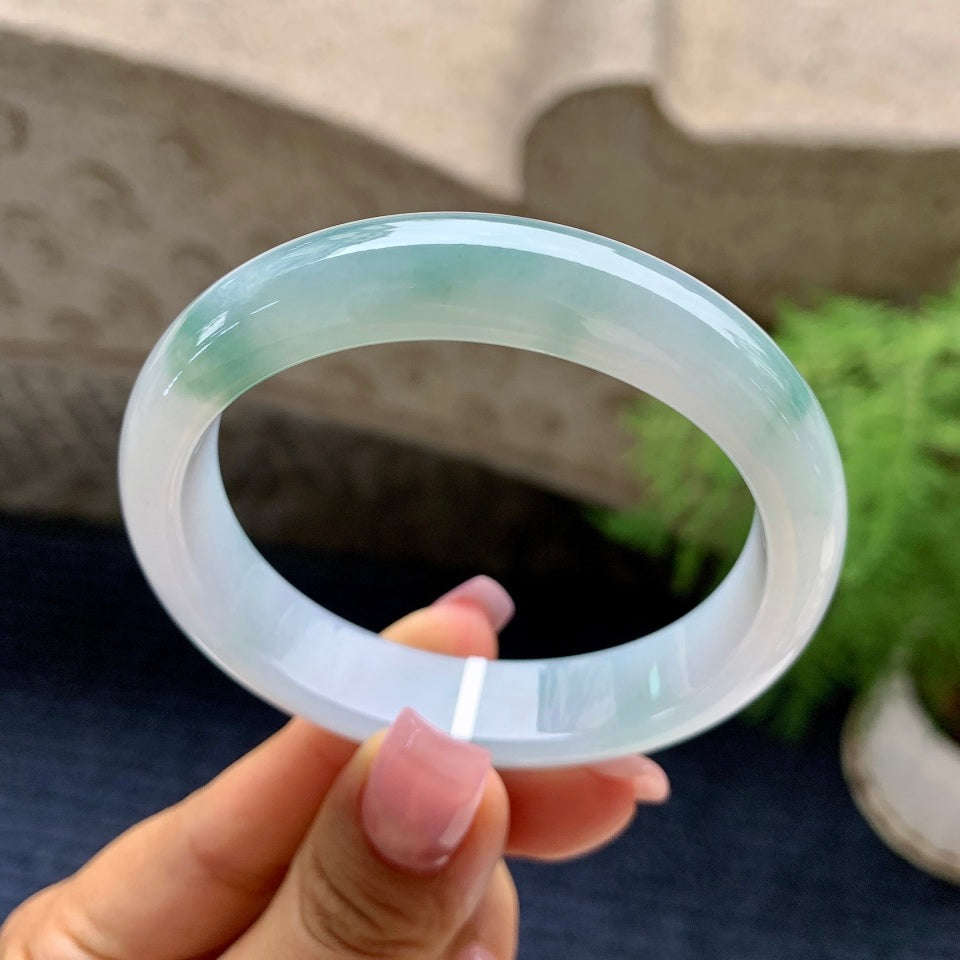 细糯种飘花贵妃手镯（55.6mm）（yc090111）