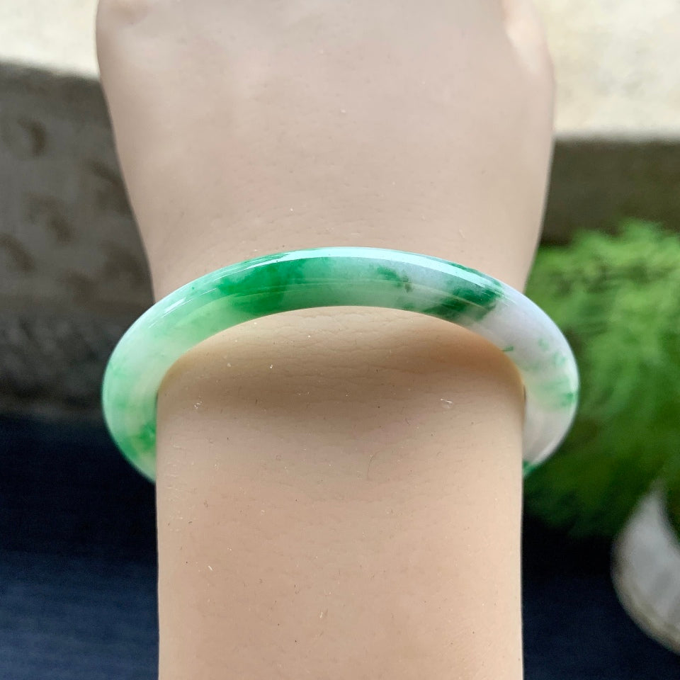 细糯种飘花圆条手镯（53mm）（yc096279）