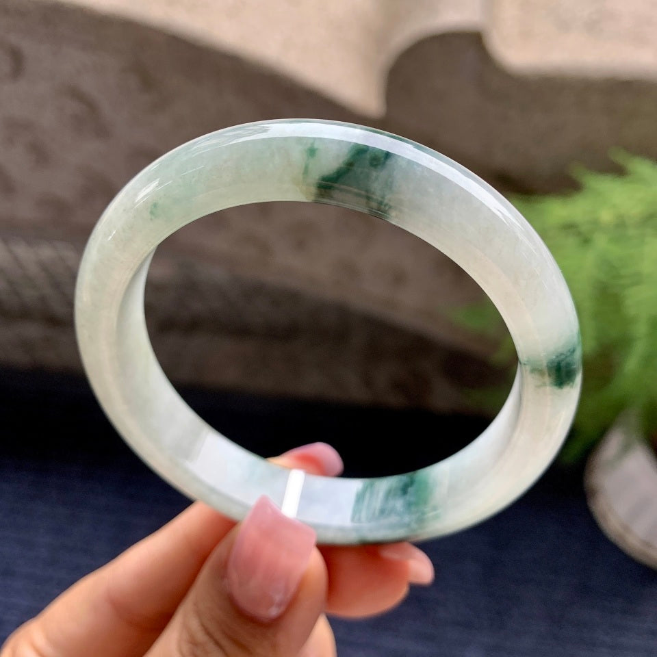 糯种飘花平安镯（55mm）（yc092187）