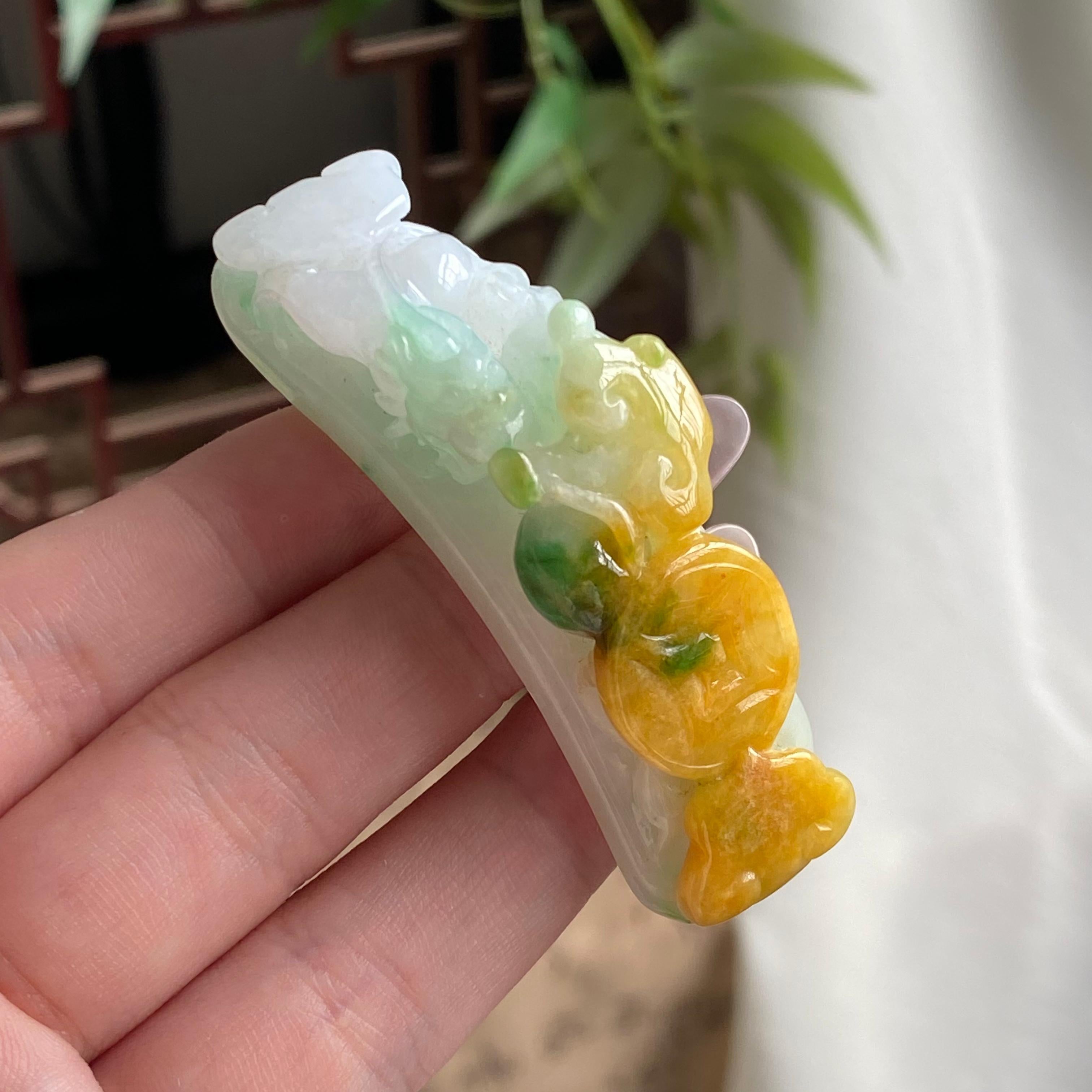 细糯种黄加绿蛟龙手牌（yc194501）