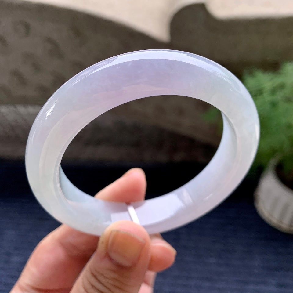 细糯种淡紫罗兰平安镯（57mm）（yc107697）