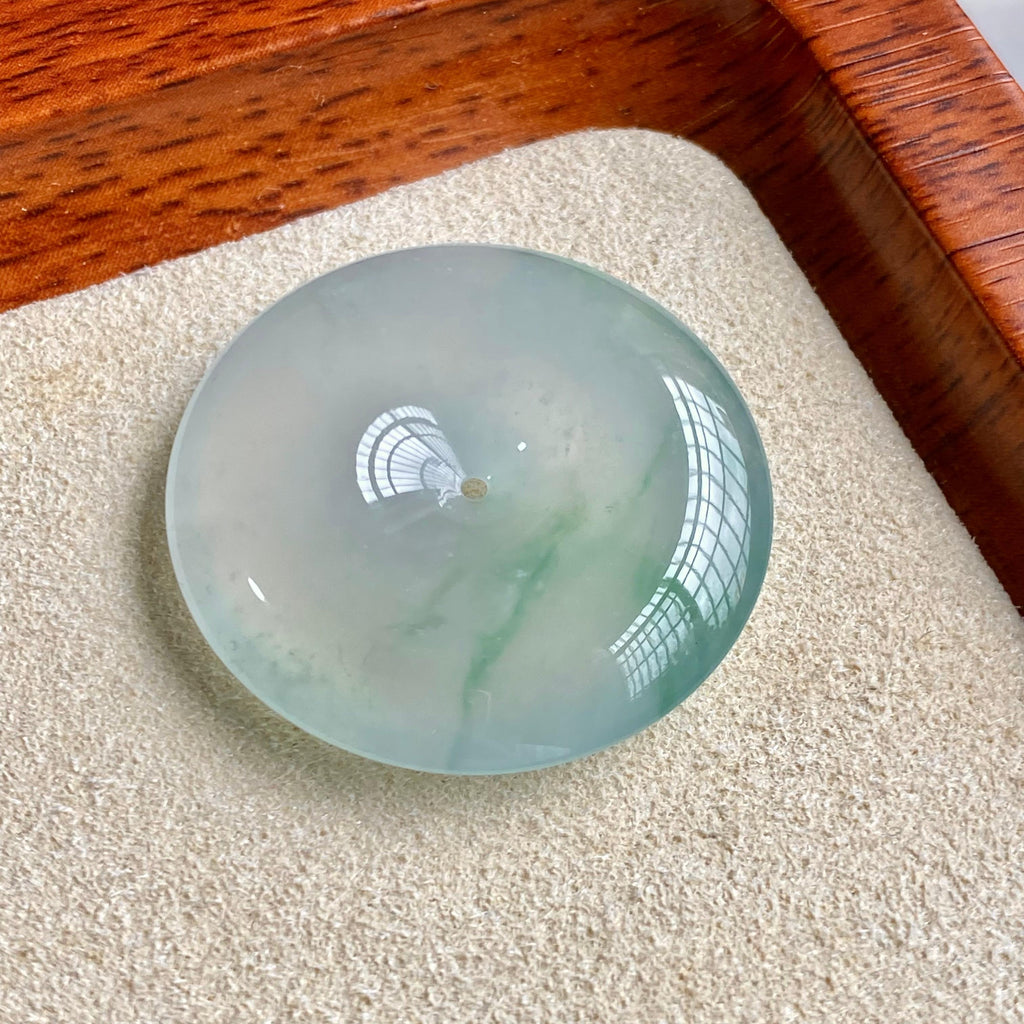 冰种飘金丝阳绿平安扣吊坠（yc196848）