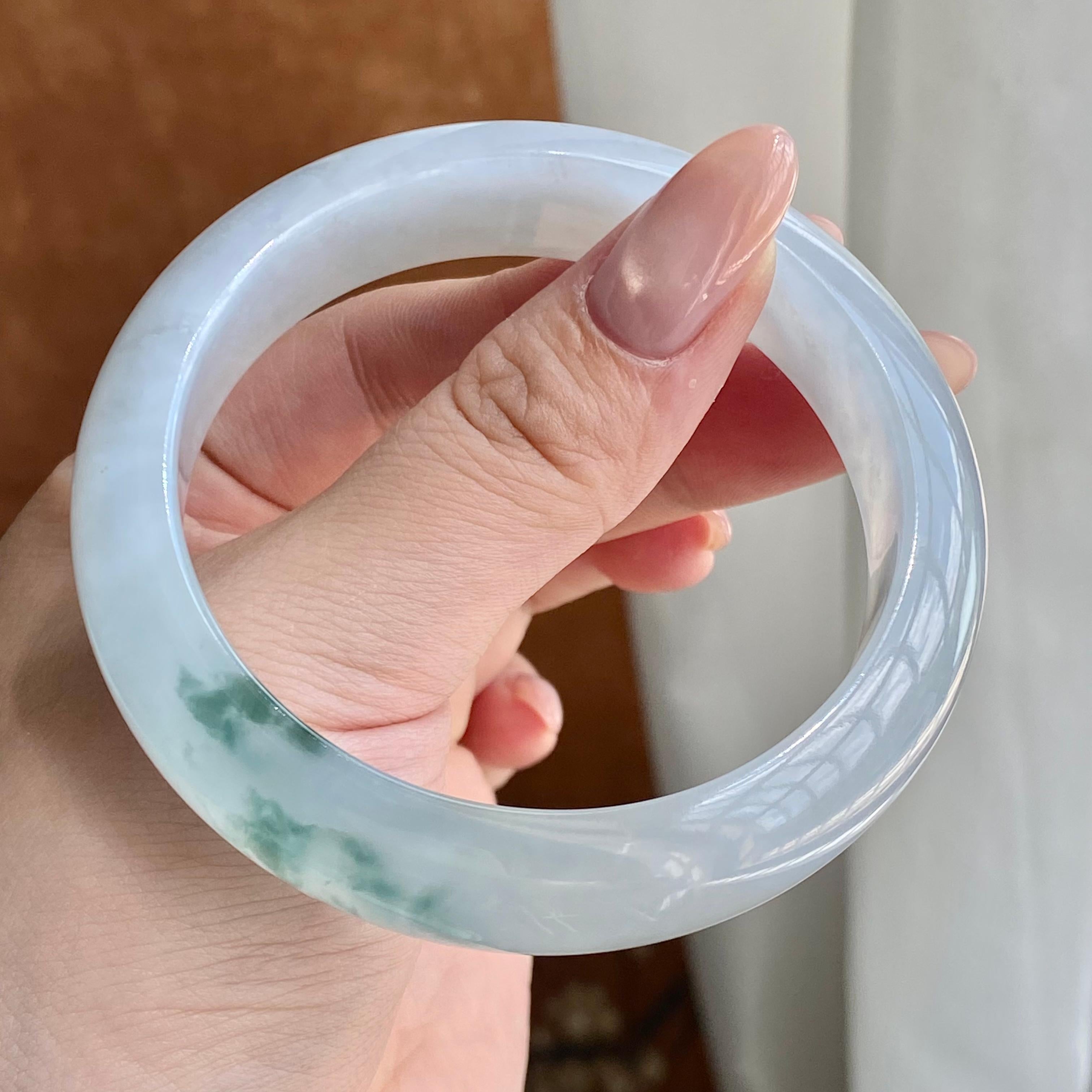 冰种飘花平安镯（57圈）（yc229036）