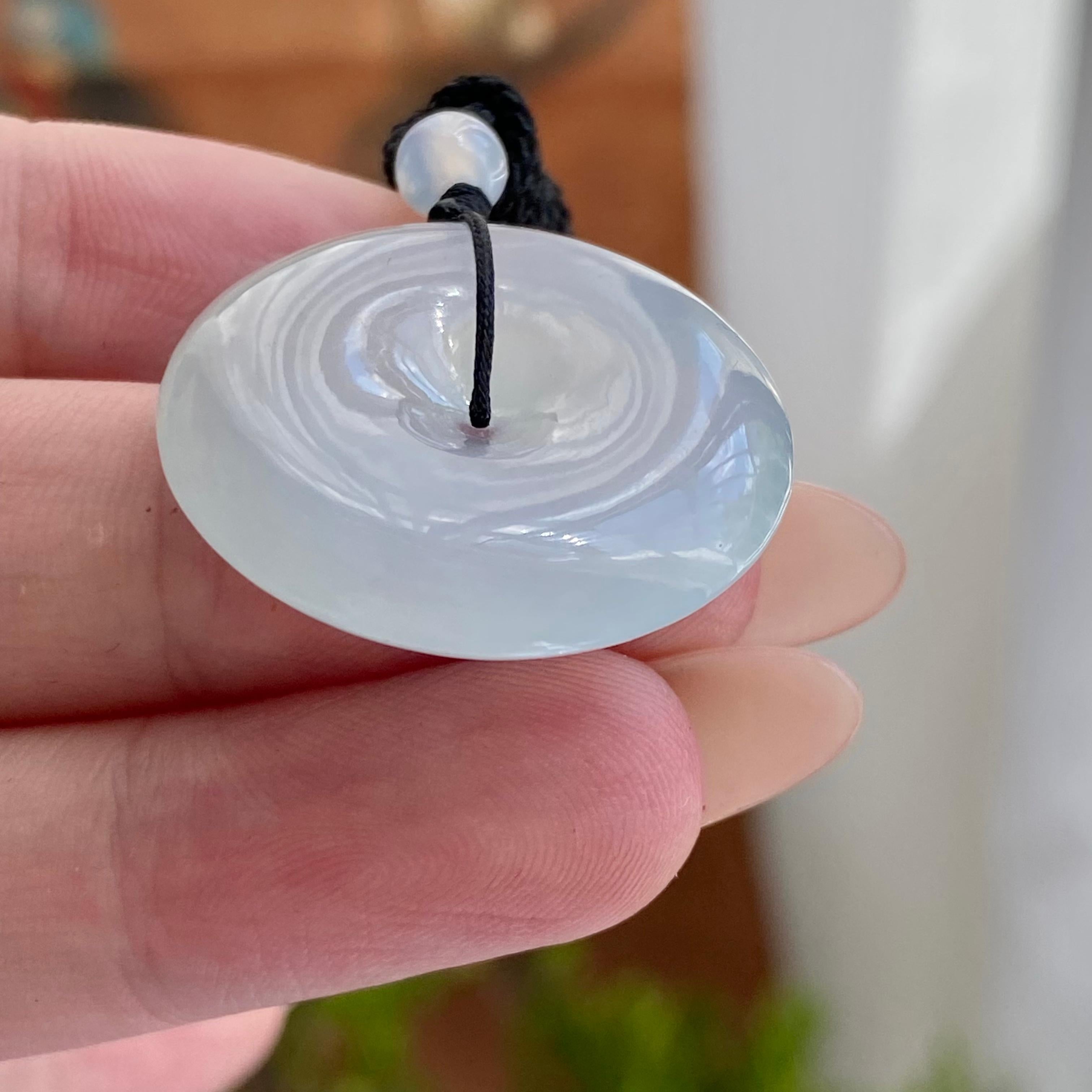 冰种白月光平安扣吊坠（yc233820）