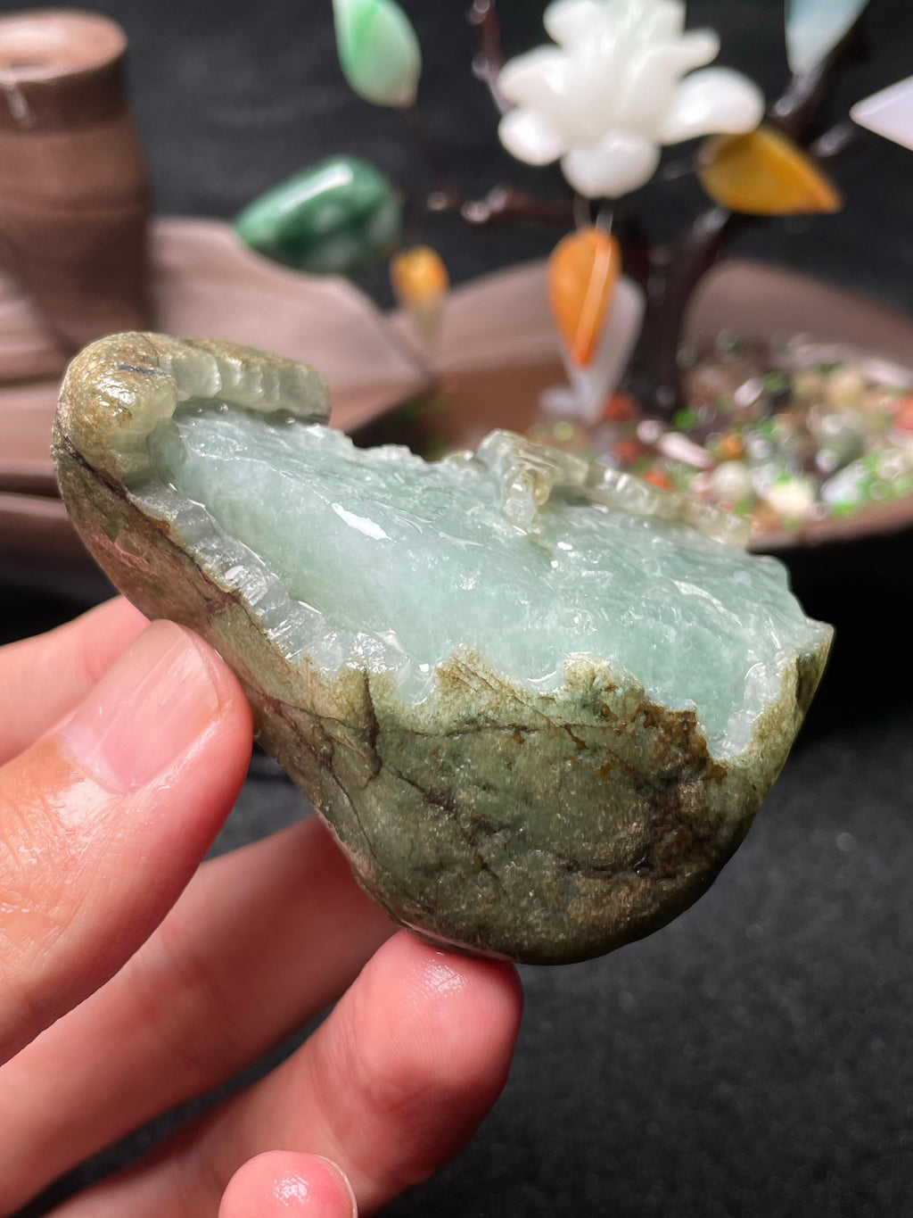 后江开窗冰飘花挂件料（yc497837）