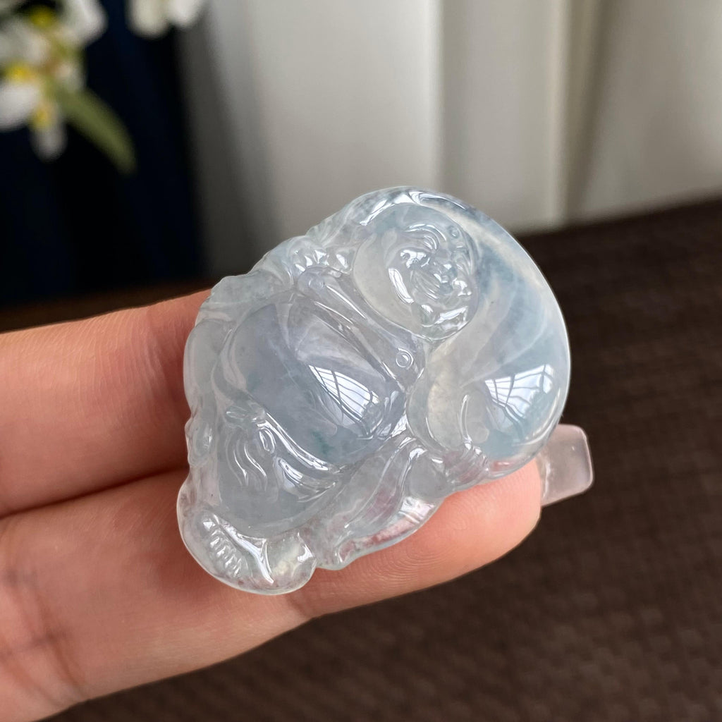 糯冰种白月光佛公吊坠（yc293139）