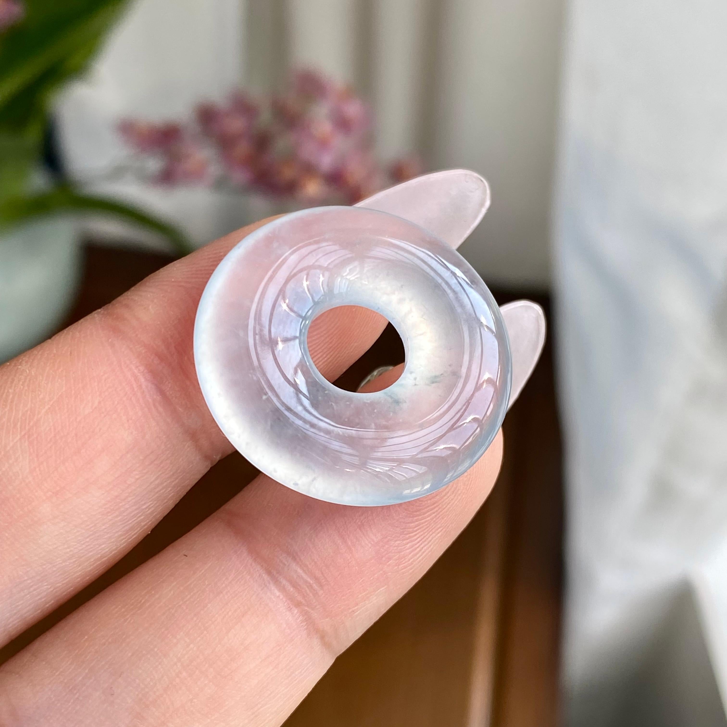 高冰种晴底平安扣吊坠（yc300257）