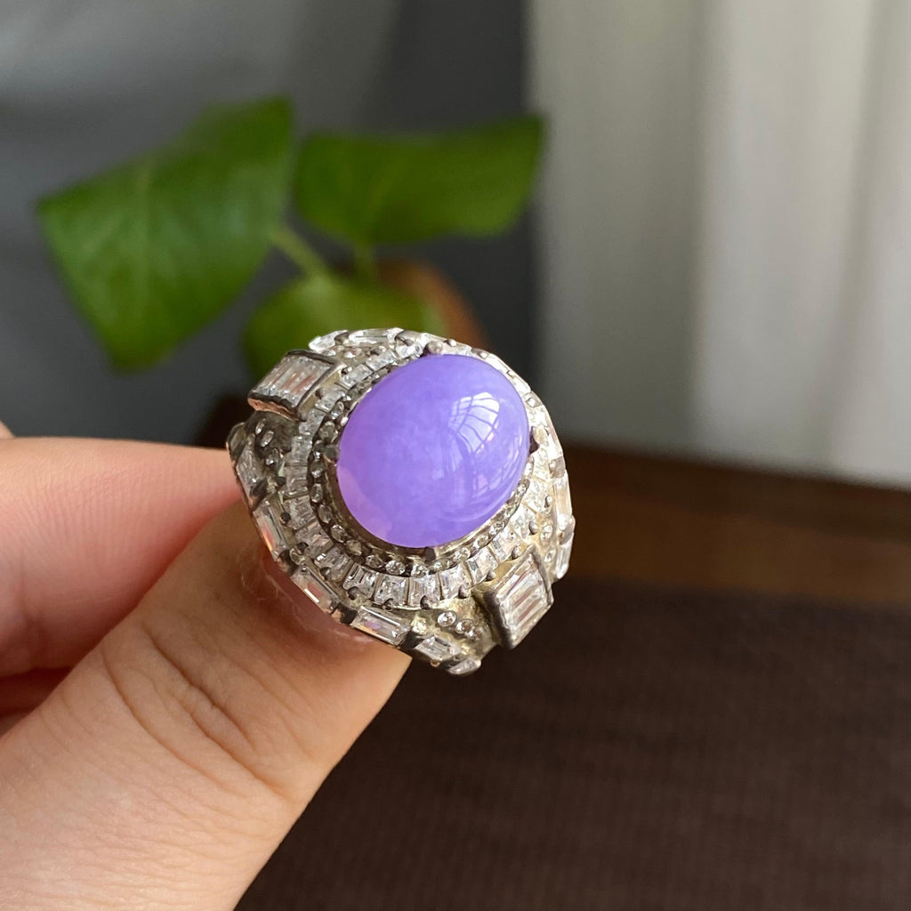 细糯种紫罗兰裸石蛋面（yc282942）