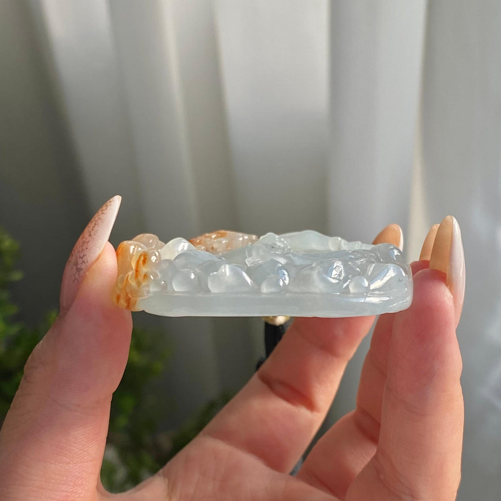 糯冰种双彩度母牌吊坠（yc214708）