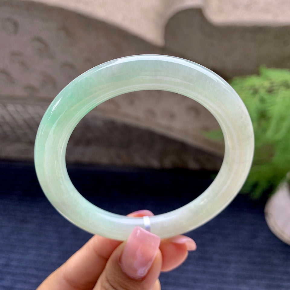 细糯种晴底圆条手镯（55mm）（yc094302）