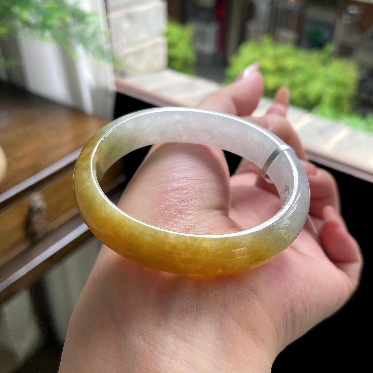 糯种黄翡贵妃 53.5圈 天然缅甸A货翡翠（yc696409）