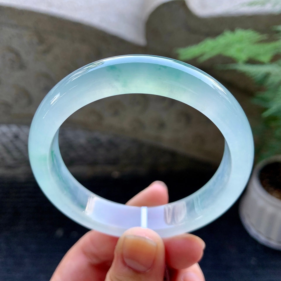 冰种飘花平安镯（56.6mm）（TF06303331）