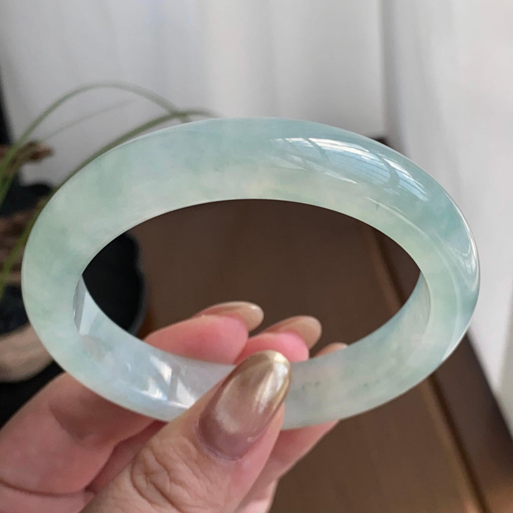 冰种淡晴底平安镯（57圈）（yc258939）