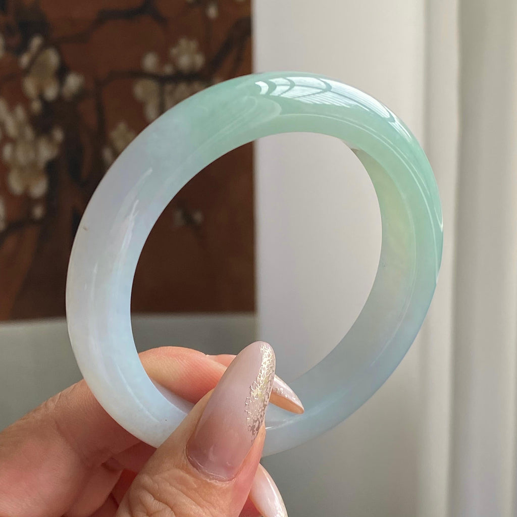 糯冰种晴底平安镯（56圈）（yc221703）