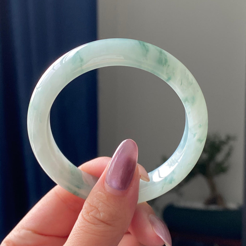 细糯种飘花平安镯手镯（55圈）（yc195223）