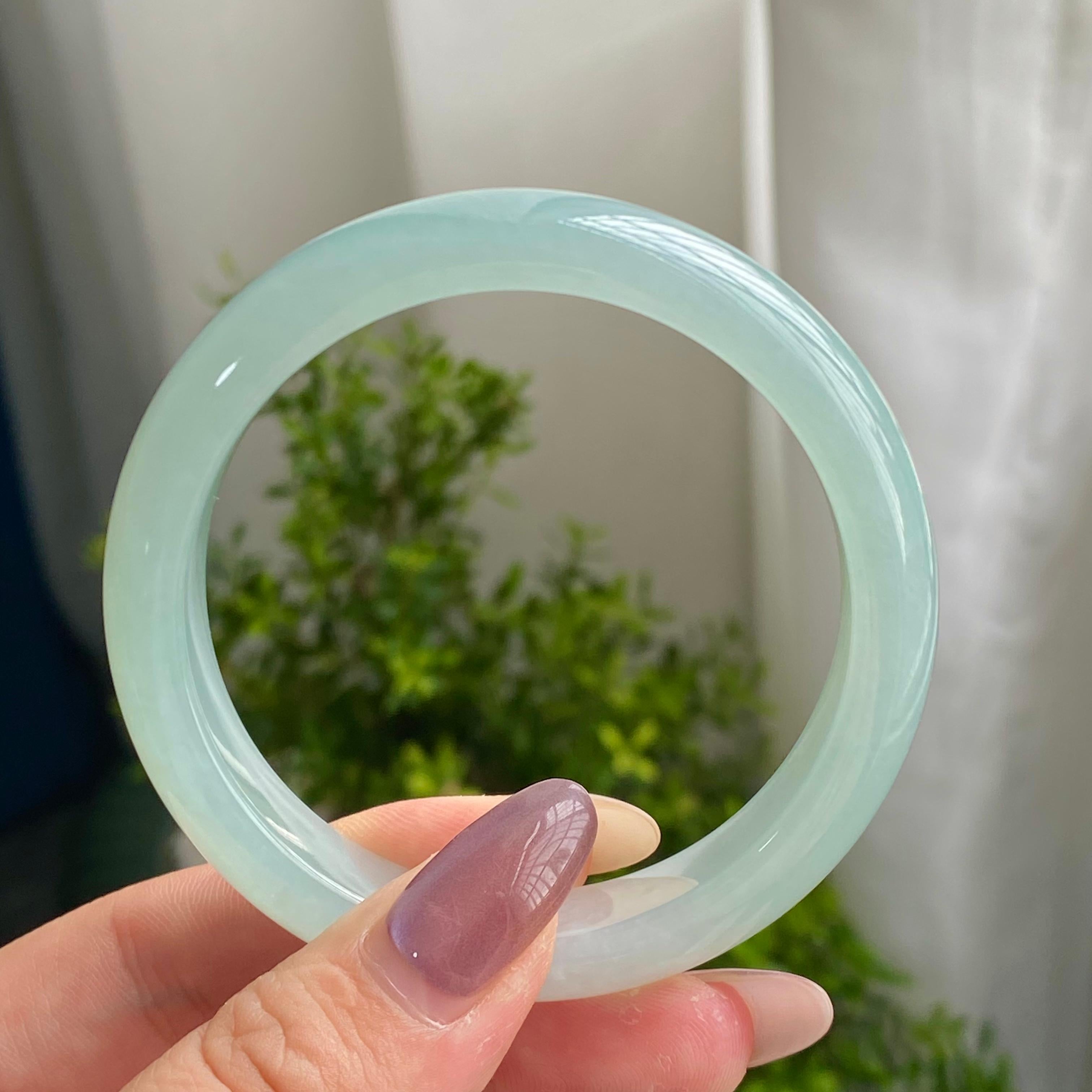 糯冰种晴底平安镯（53圈）（yc200540）