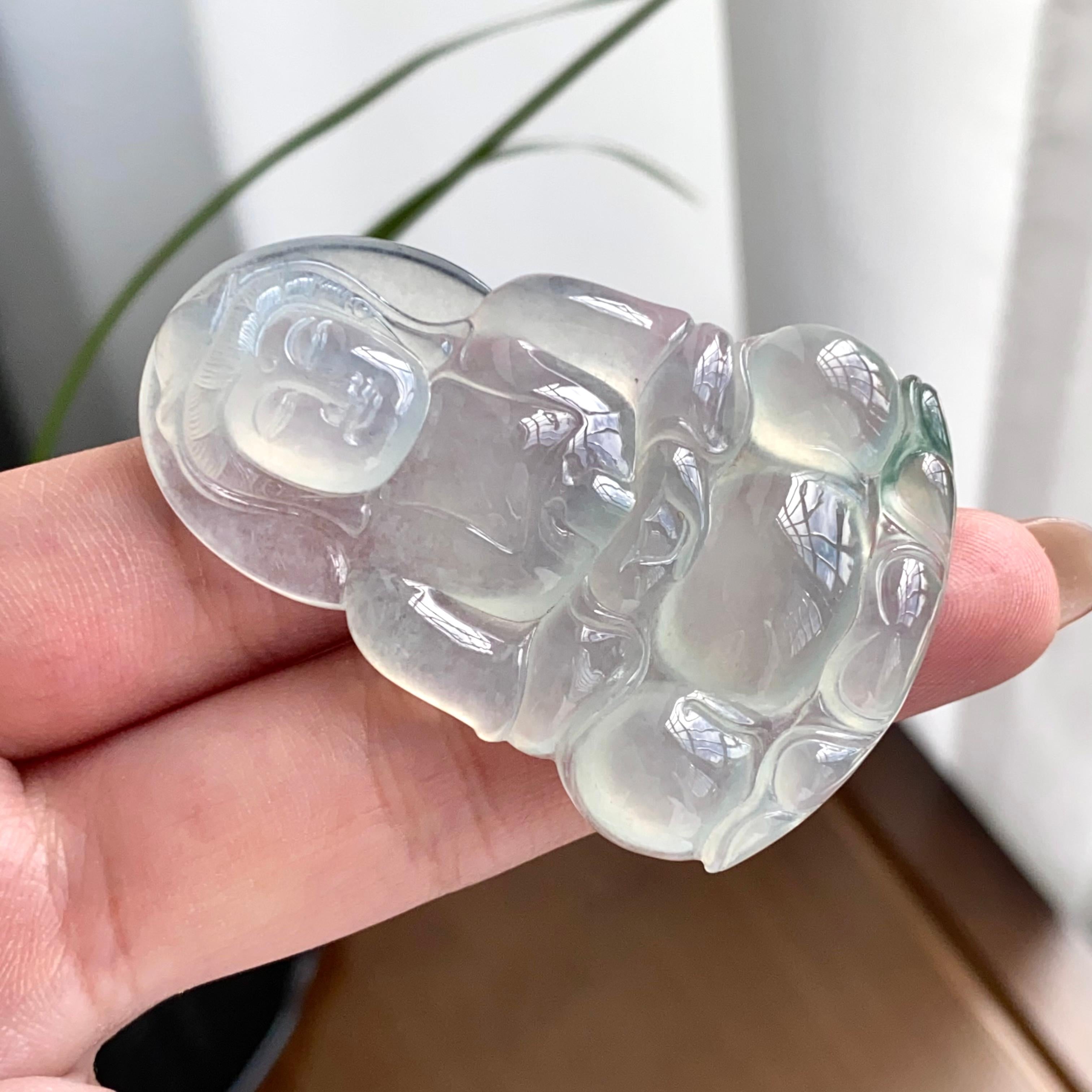 冰种飘花观音吊坠（yc262754）