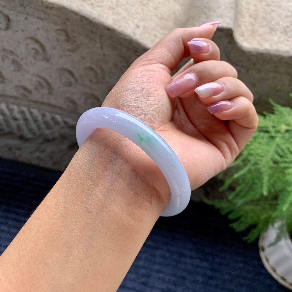 糯种春带彩圆条手镯（53mm）（yc092171）