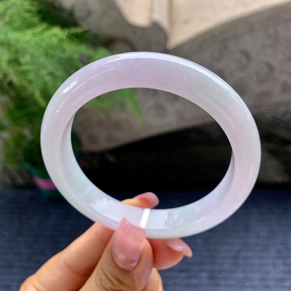 细糯种淡粉紫平安镯（57.3mm）（yc097094）
