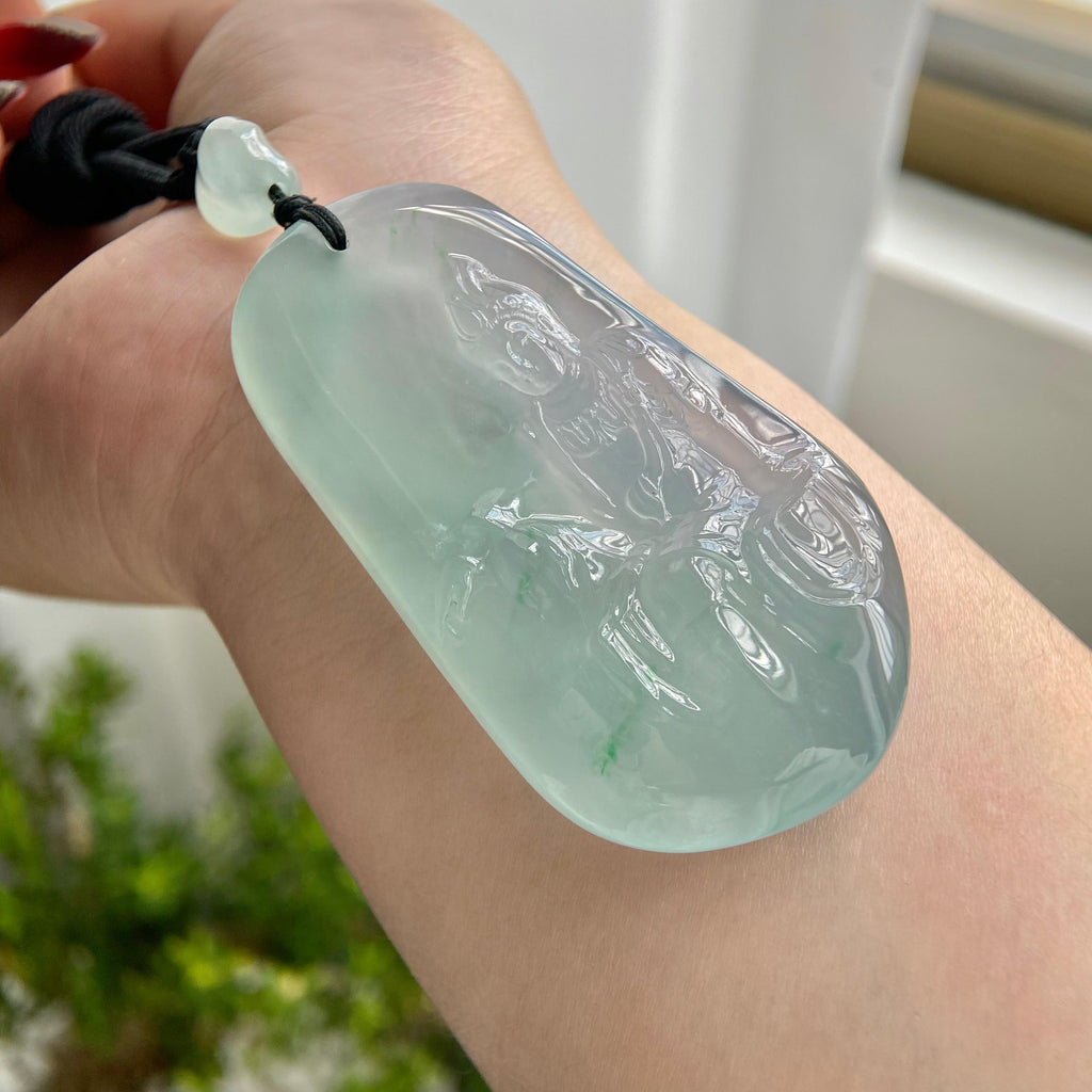 冰种晴底度母牌吊坠（yc216312）