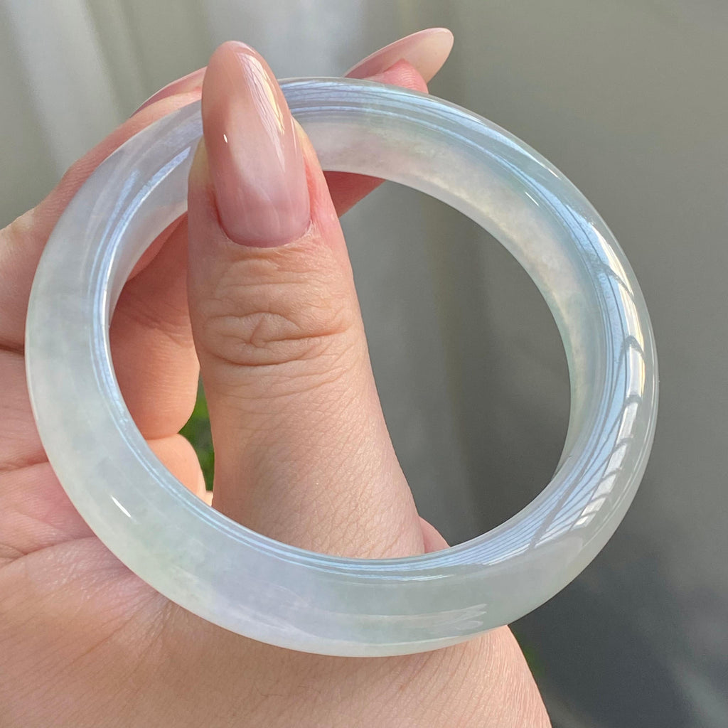 冰种蓝底平安镯（52圈）（yc228766）