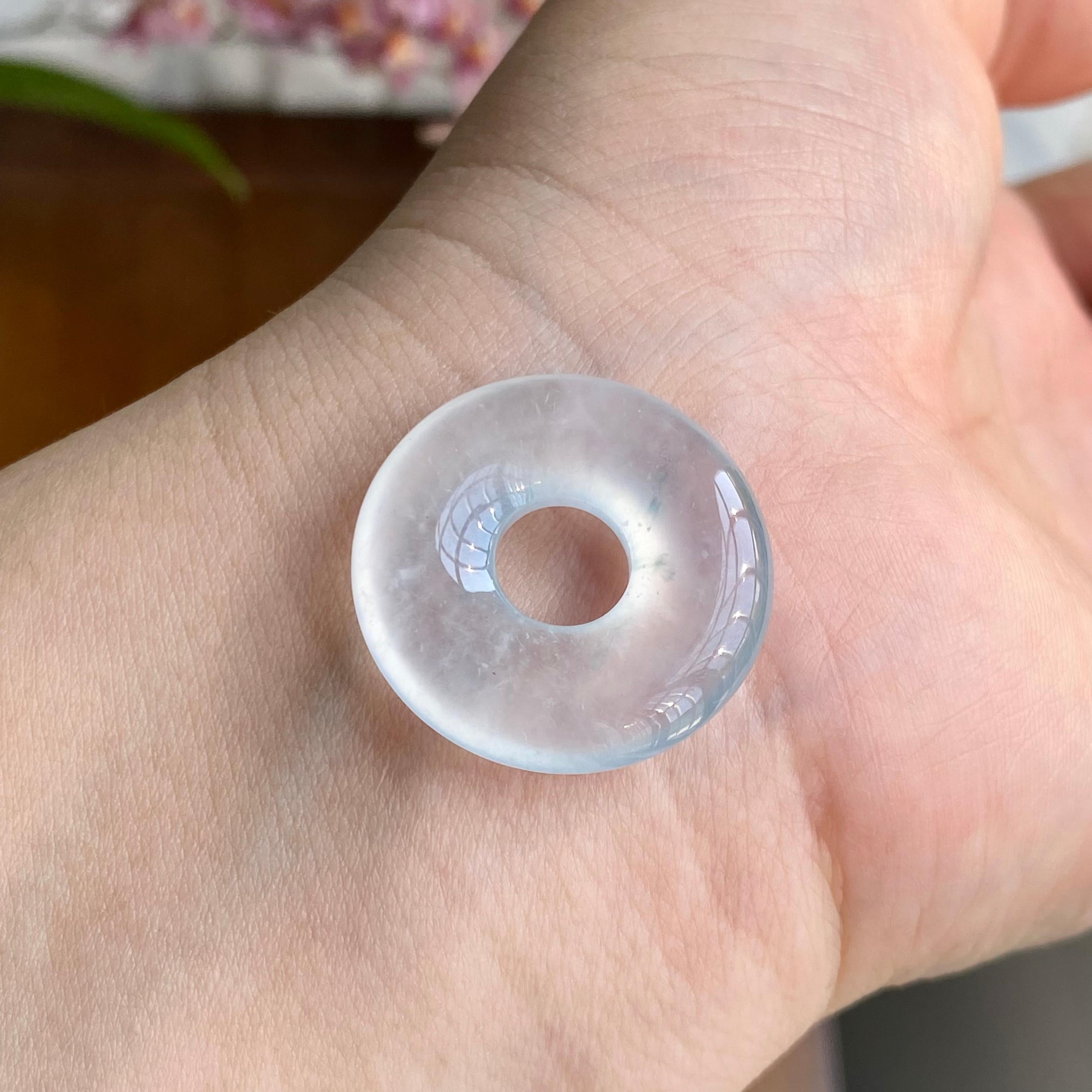 高冰种晴底平安扣吊坠（yc300257）