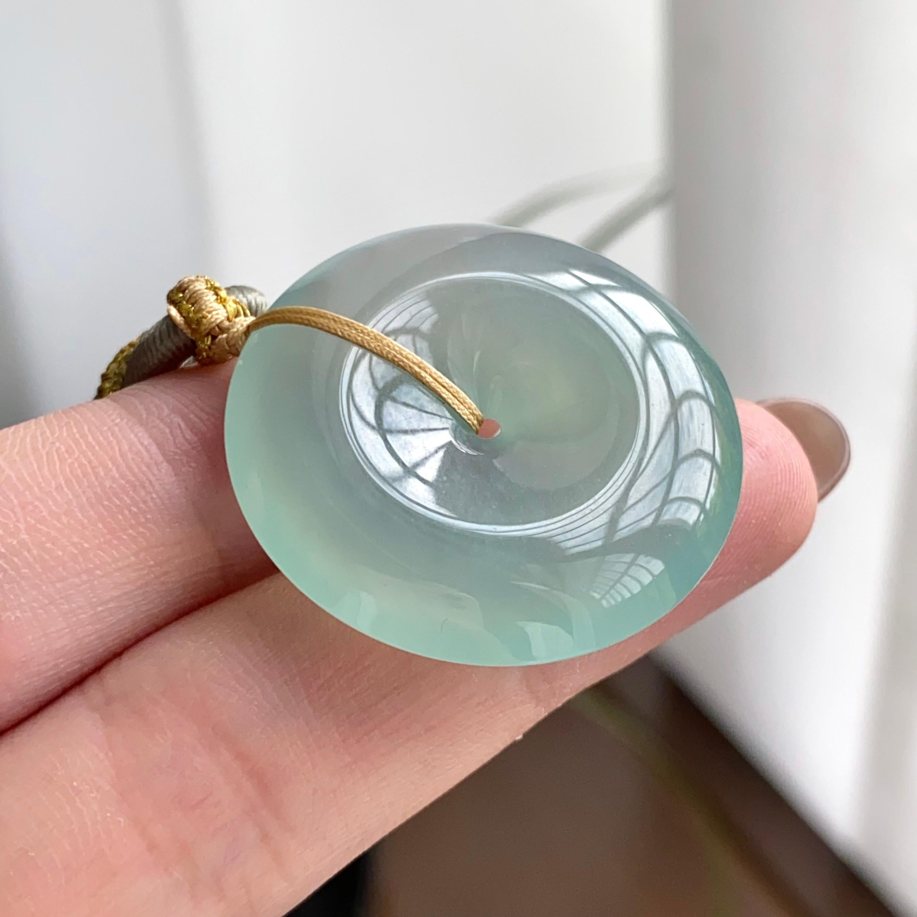 冰种晴底平安扣吊坠（yc262766）