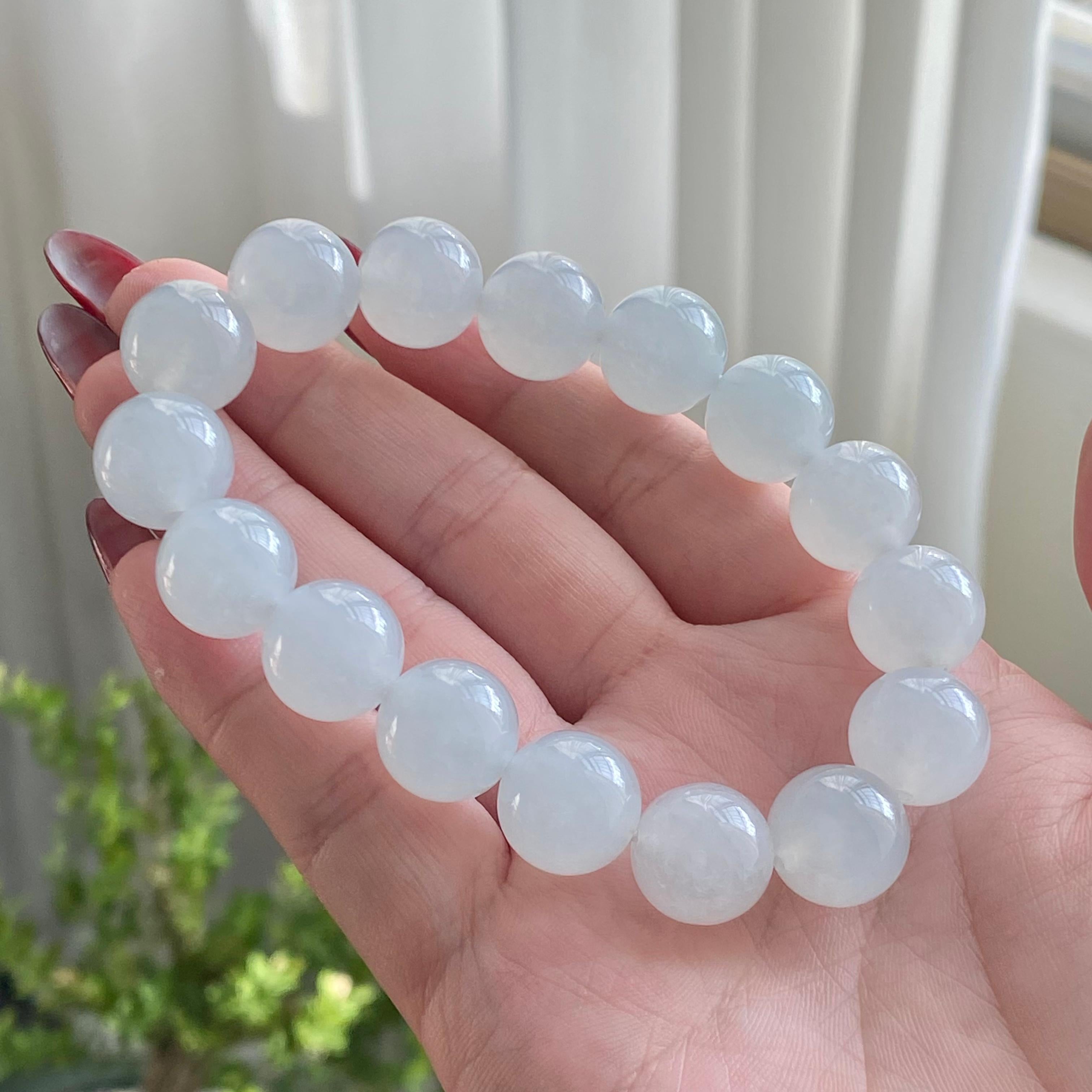 糯冰种白月光单圈手串（16颗）（yc213184）