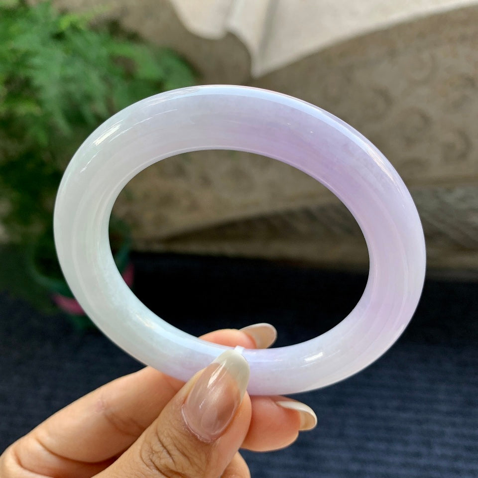 糯种淡紫罗兰圆条手镯（57.5mm）（yc079196）