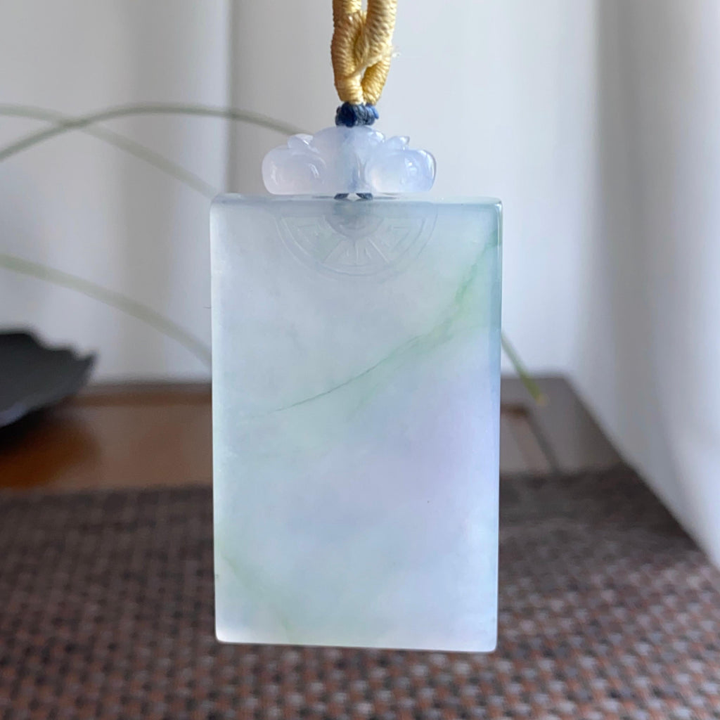 糯冰种春彩无事牌吊坠（yc265644）