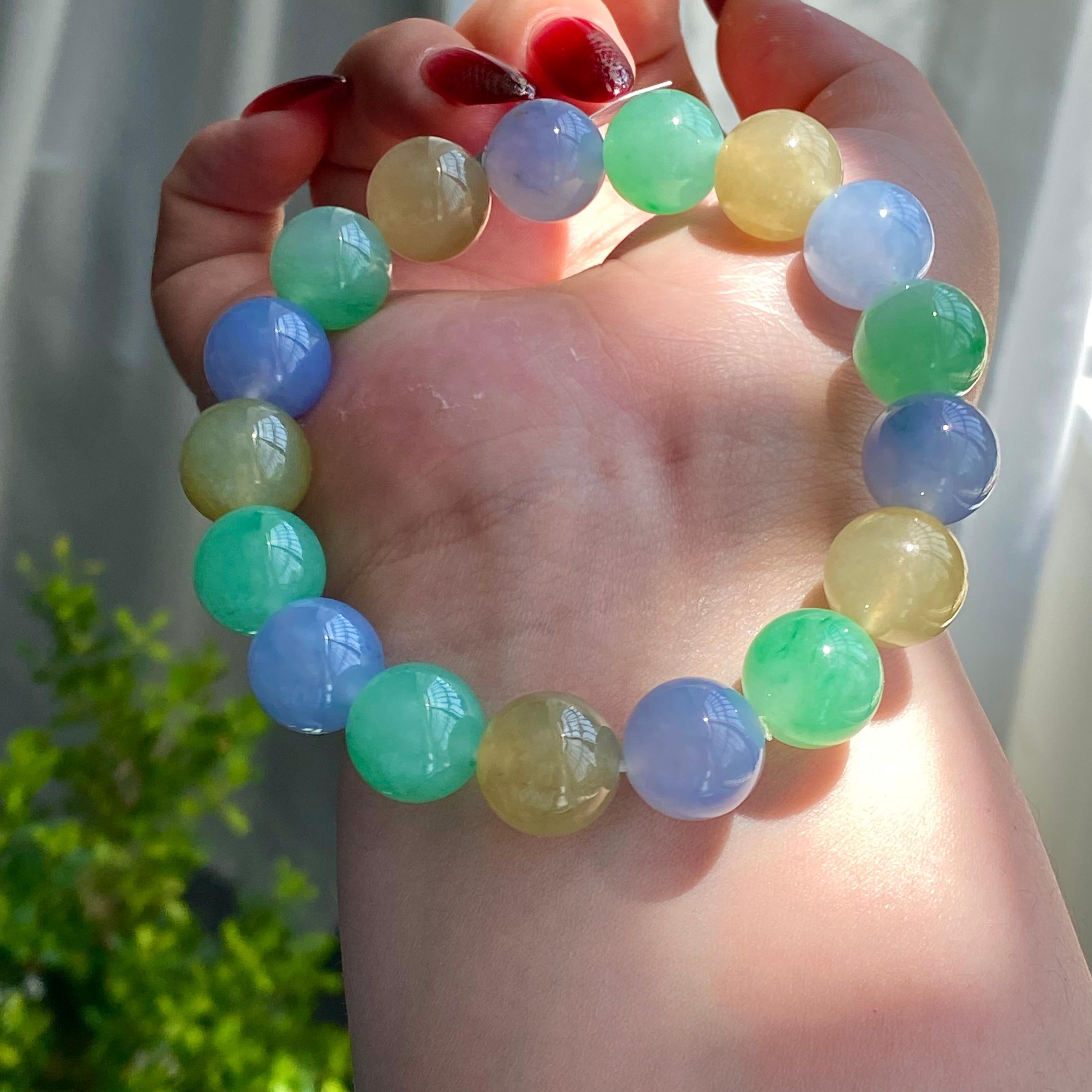 冰种多宝单圈手串（17颗）（yc203643）