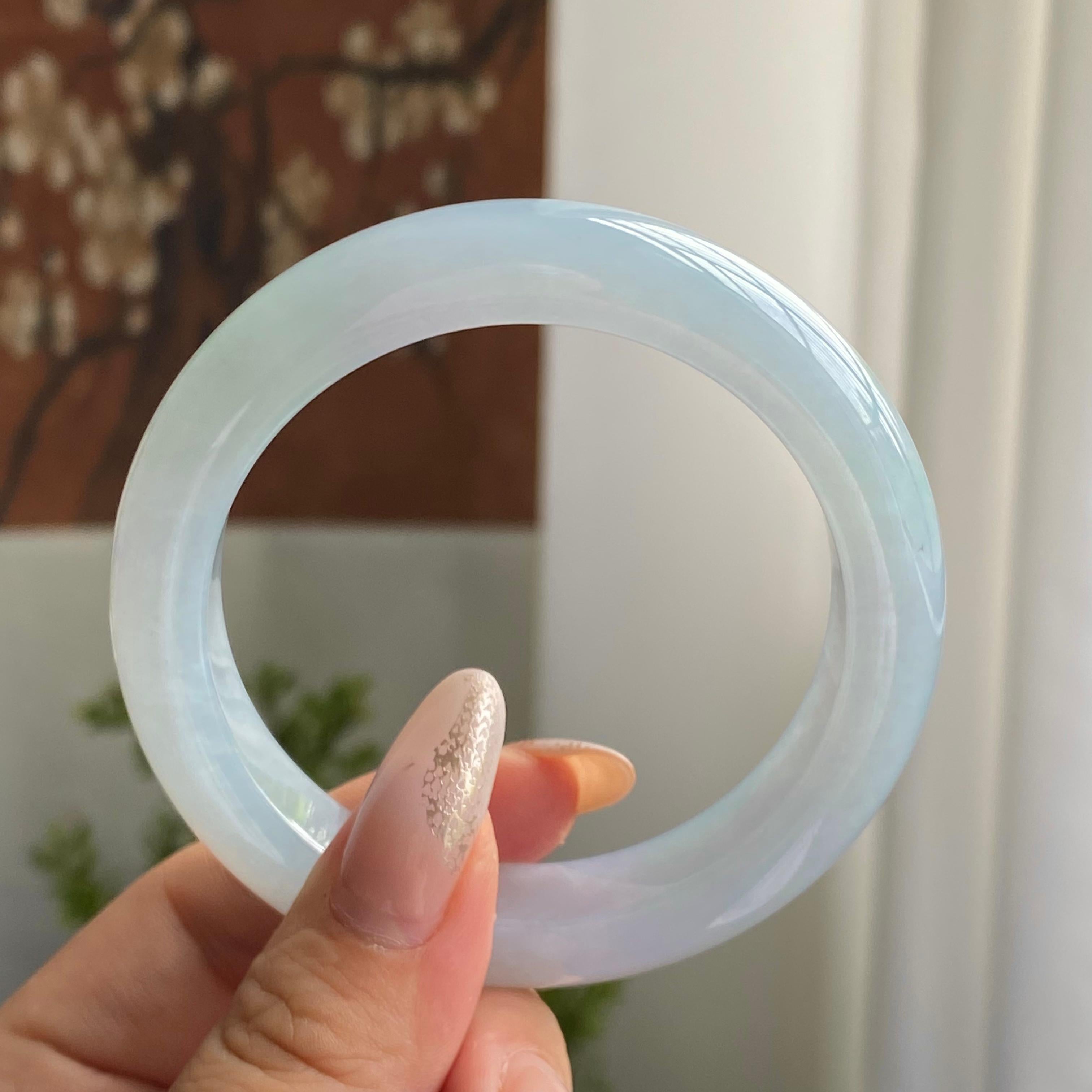 糯冰种晴底平安镯（55圈）（yc221671）