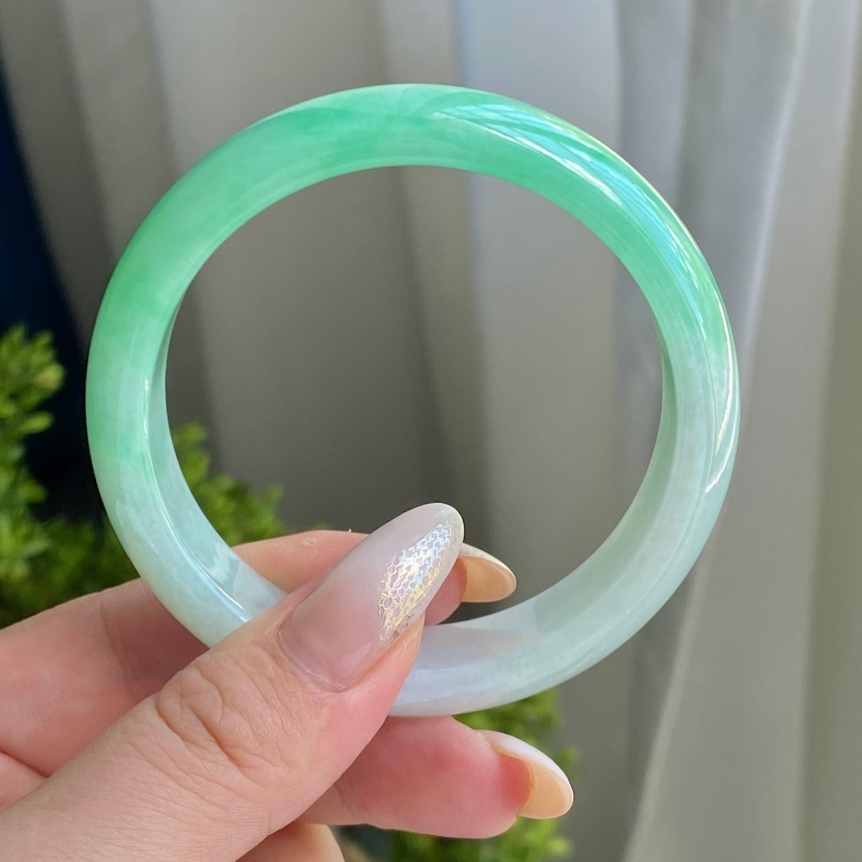 细糯种伴山水平安镯（56圈）（yc214373）