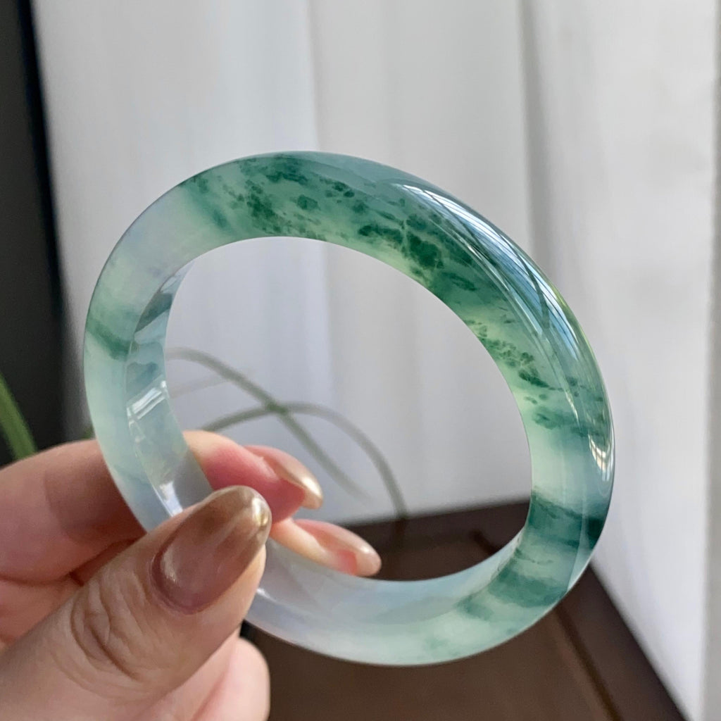 冰种飘花平安镯（57圈）（yc259116）