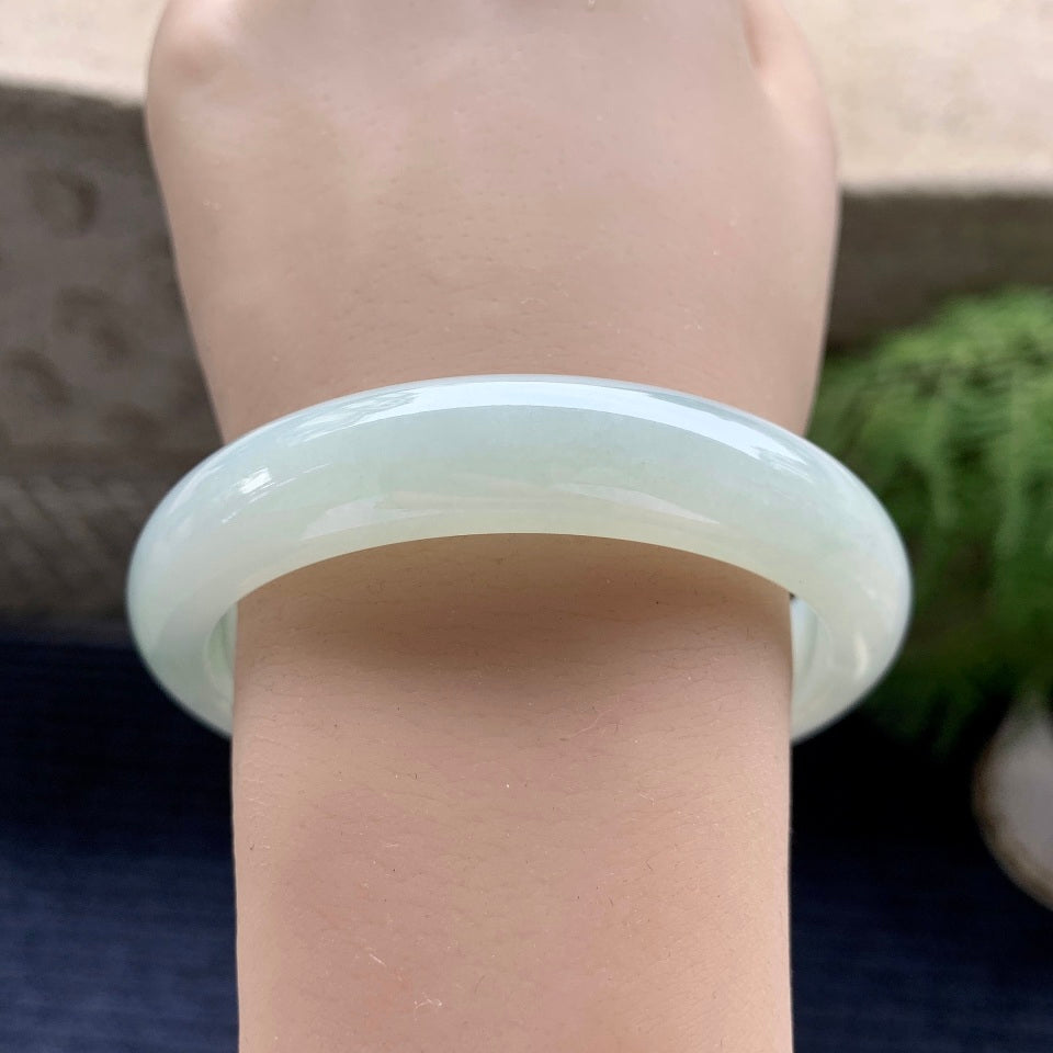 细糯种淡晴底平安镯（60mm）（yc088761）