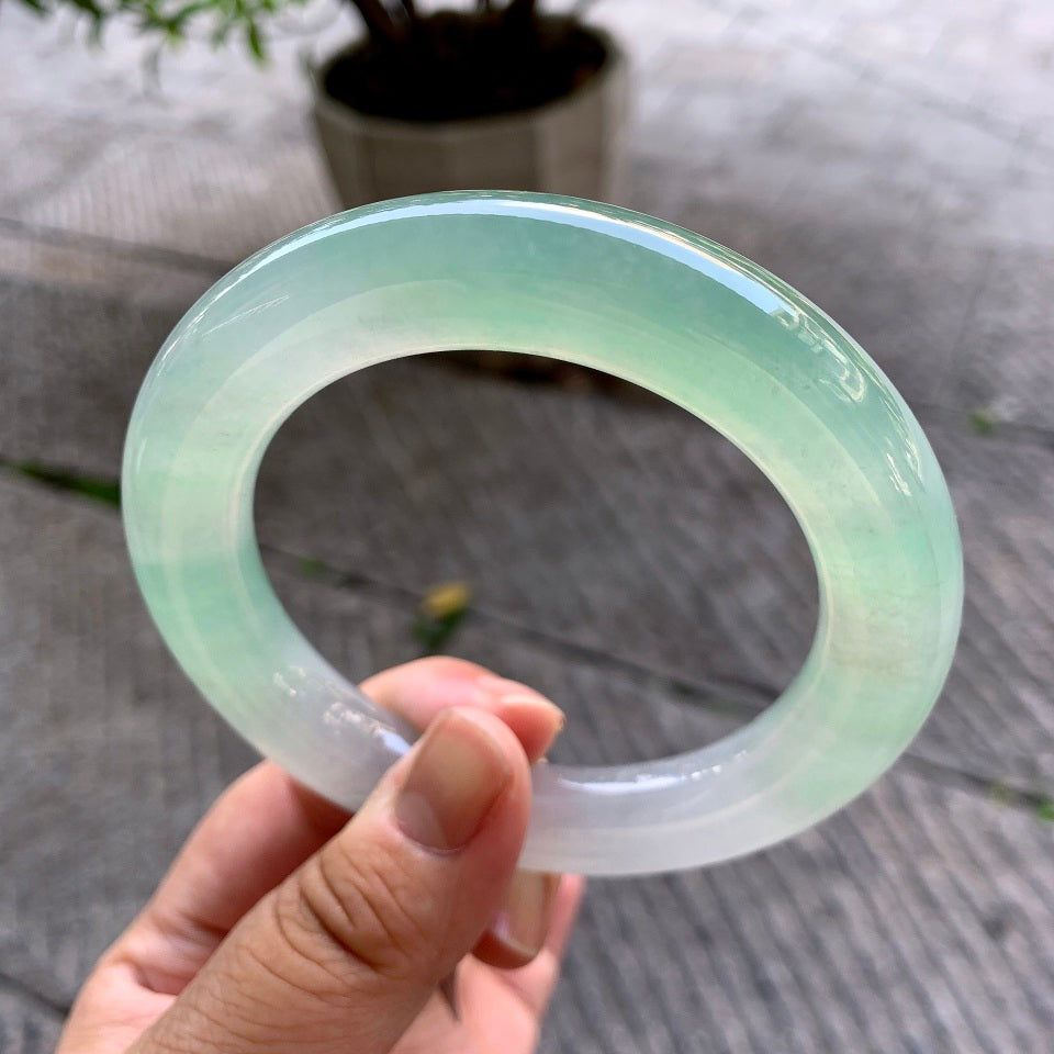 冰种晴水圆条手镯（61.4mm）（yc116136）