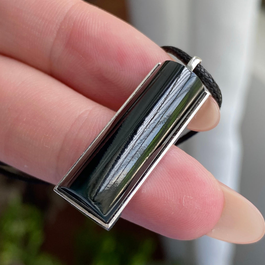 18k金镶墨翠无事牌吊坠（yc235113）