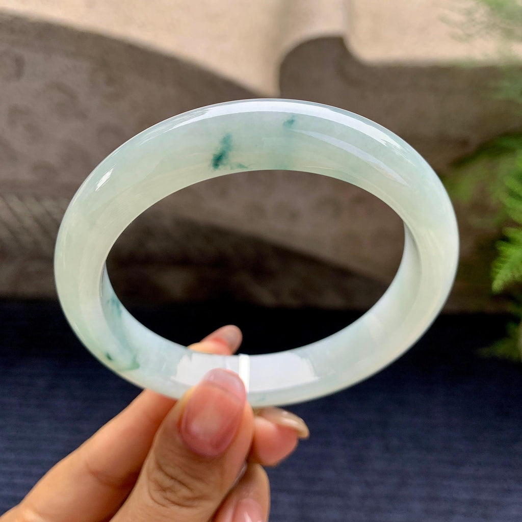 细糯种飘花平安镯（61.2mm）（yc280873）