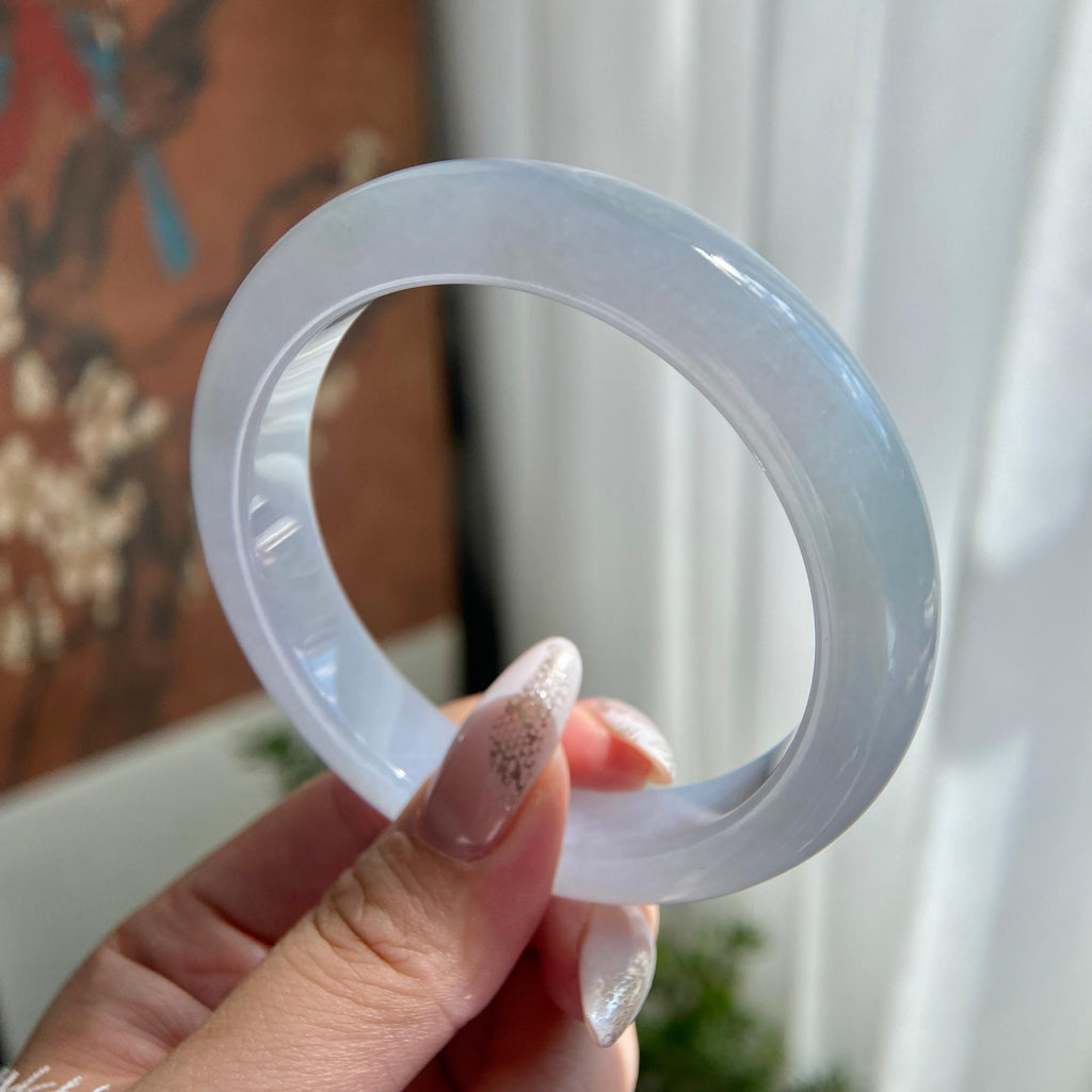 糯冰种淡春彩平安镯（59圈）（yc209984）