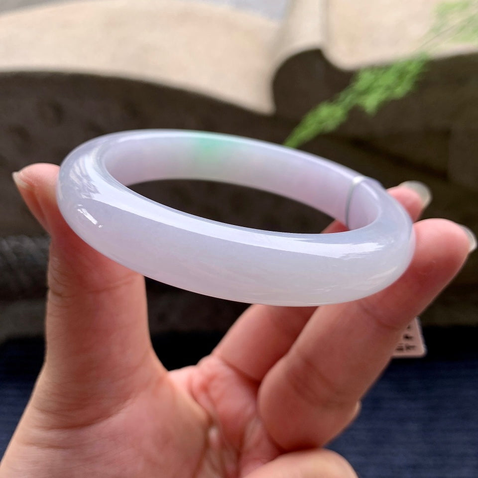 细糯种淡春彩平安镯（57.2mm）（yc121762）