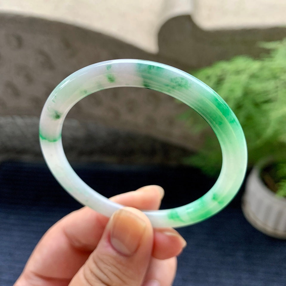 细糯种飘花圆条手镯（53mm）（yc096279）