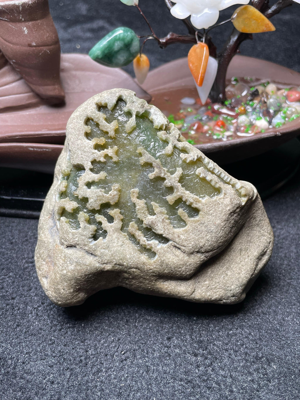 莫西沙开窗黄加绿牌子料（yc506363）