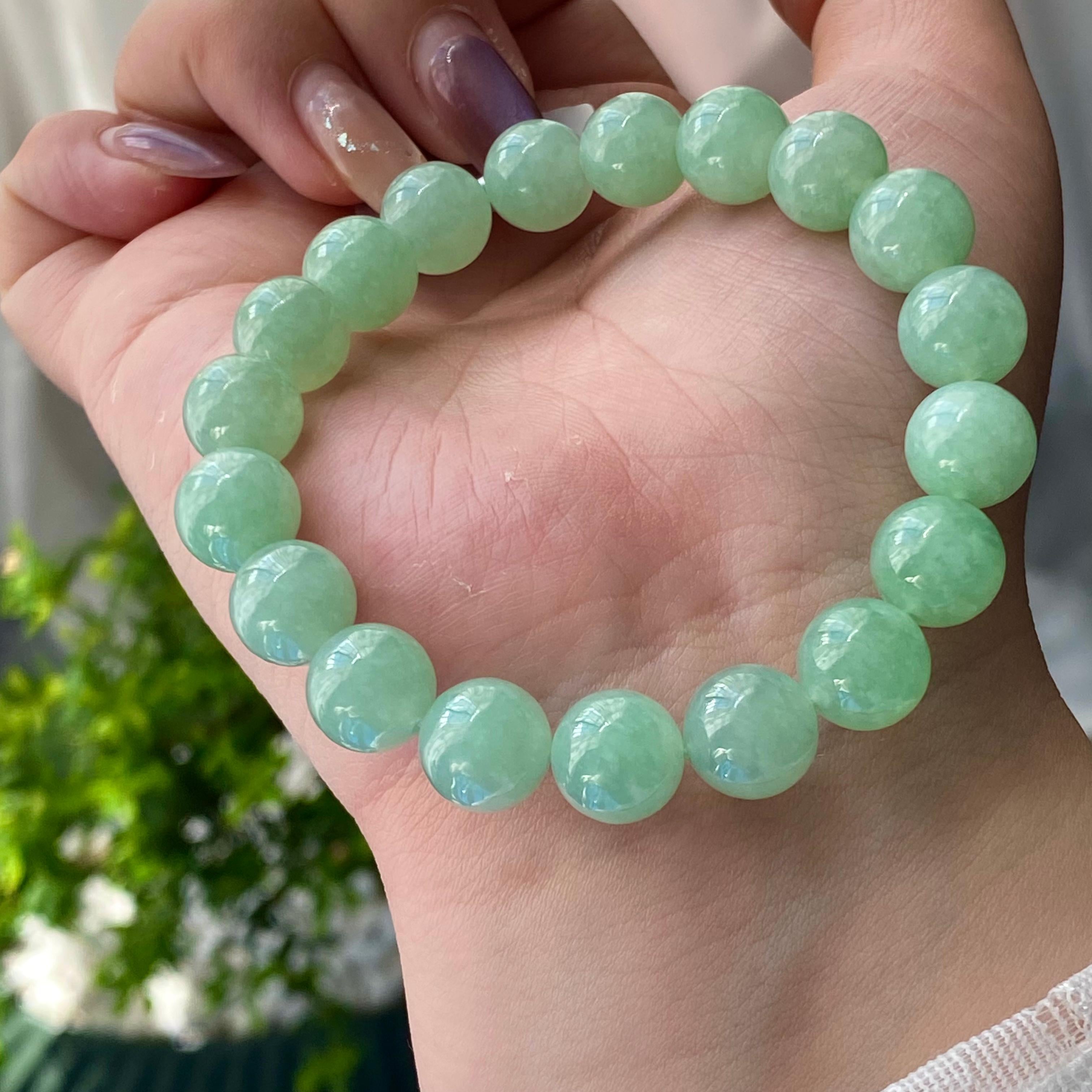 糯冰种晴底单圈手串（19颗）（yc203125）