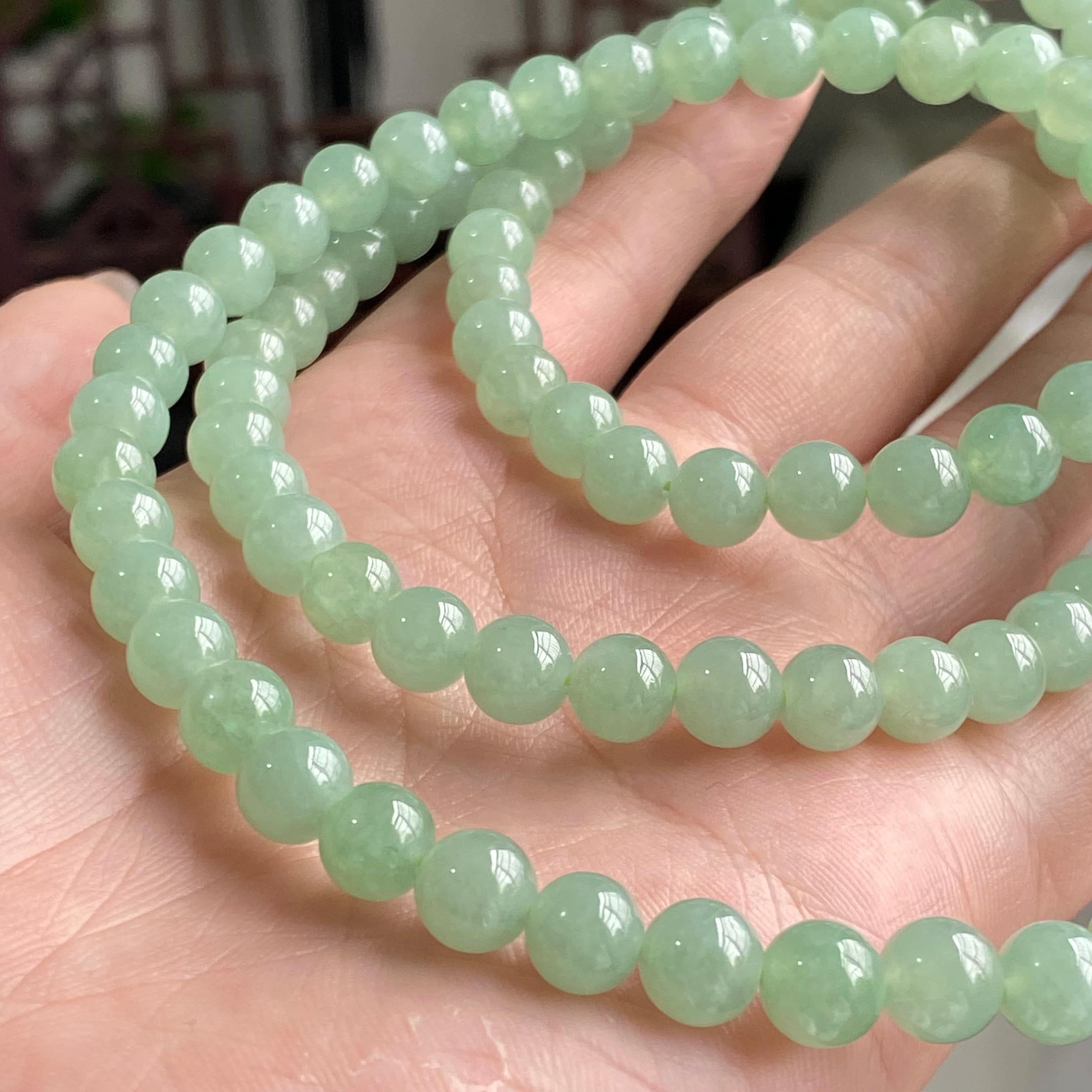 冰种晴底珠链（108颗）（yc196873）